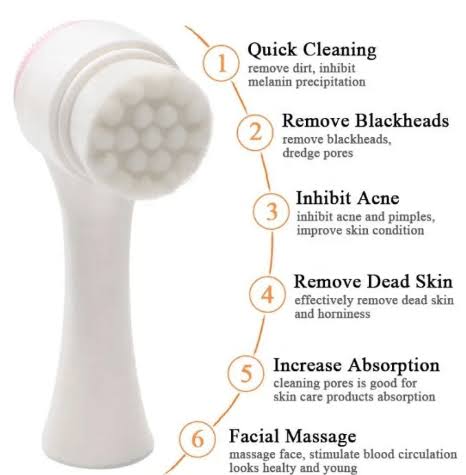 2-in-1 Silicone Facial Cleansing Brush – Deep Face Cleaner & Gentle Massage Scrubber