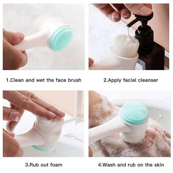 2-in-1 Silicone Facial Cleansing Brush – Deep Face Cleaner & Gentle Massage Scrubber
