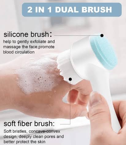 2-in-1 Silicone Facial Cleansing Brush – Deep Face Cleaner & Gentle Massage Scrubber
