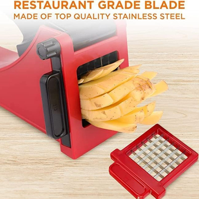FAIZO French Fry Cutter & Potato Slicer – Vegetable Chopper with Free Crinkle Cutter for Potatoes, Carrots & Onions