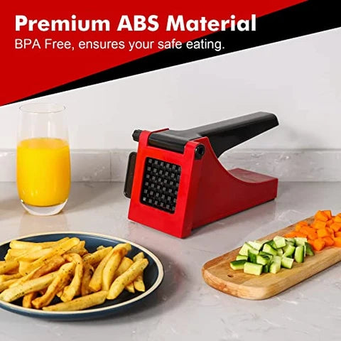 FAIZO French Fry Cutter & Potato Slicer – Vegetable Chopper with Free Crinkle Cutter for Potatoes, Carrots & Onions