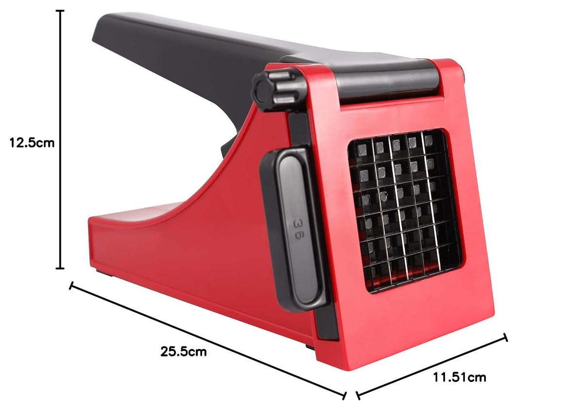 FAIZO French Fry Cutter & Potato Slicer – Vegetable Chopper with Free Crinkle Cutter for Potatoes, Carrots & Onions