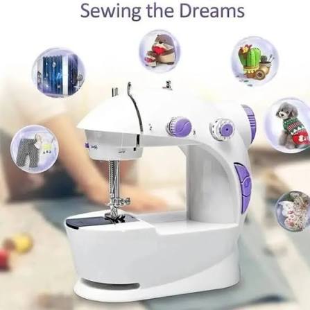 Mini Sewing Machine Portable Electric Sewing Machine for Beginners, Compact Household Sewing Machine for Clothes Repair, DIY Crafts & Quick Stitching