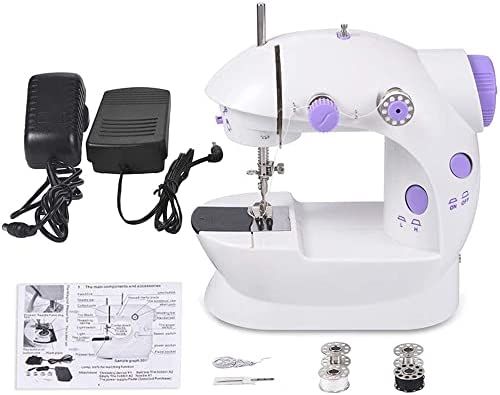 Mini Sewing Machine Portable Electric Sewing Machine for Beginners, Compact Household Sewing Machine for Clothes Repair, DIY Crafts & Quick Stitching