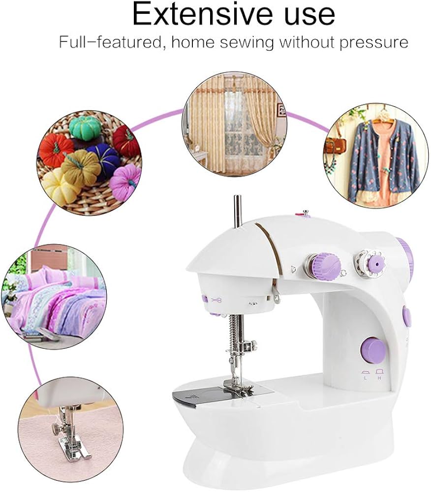 Mini Sewing Machine Portable Electric Sewing Machine for Beginners, Compact Household Sewing Machine for Clothes Repair, DIY Crafts & Quick Stitching