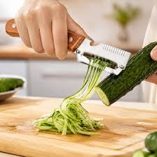 2026 Multifunctional Vegetable Peeler Set 3PCS – 3-in-1 Kitchen Peeler, Scallion Slicer & Bottle Opener with Wooden Handle