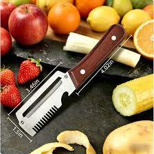 2026 Multifunctional Vegetable Peeler Set 3PCS – 3-in-1 Kitchen Peeler, Scallion Slicer & Bottle Opener with Wooden Handle