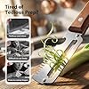 2026 Multifunctional Vegetable Peeler Set 3PCS – 3-in-1 Kitchen Peeler, Scallion Slicer & Bottle Opener with Wooden Handle