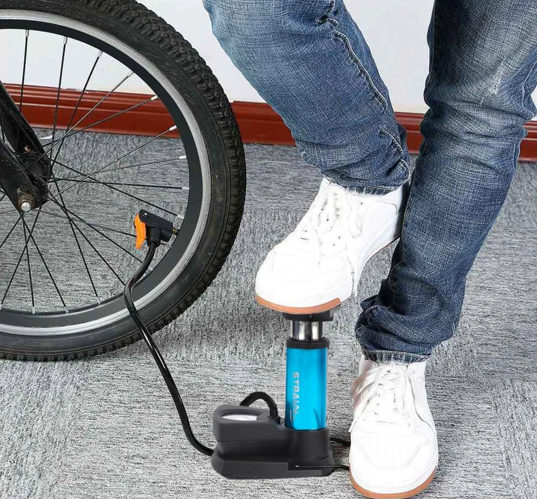 High Pressure Heavy Duty Foot Air Pump | Portable Manual Tire Inflator Pump for Car, Bike, Bicycle & Sports Balls