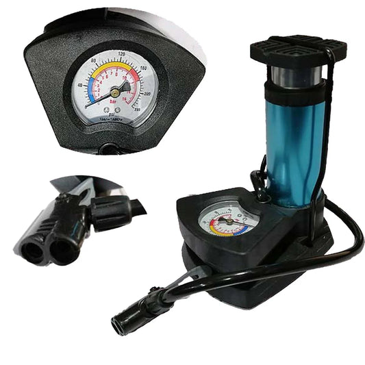 High Pressure Heavy Duty Foot Air Pump | Portable Manual Tire Inflator Pump for Car, Bike, Bicycle & Sports Balls