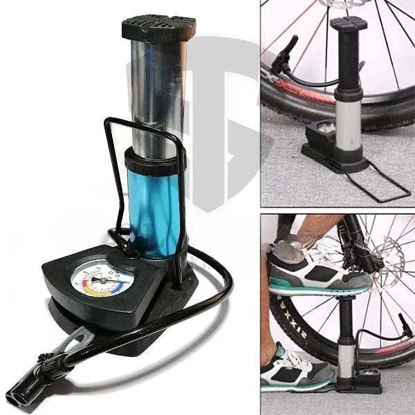 High Pressure Heavy Duty Foot Air Pump | Portable Manual Tire Inflator Pump for Car, Bike, Bicycle & Sports Balls