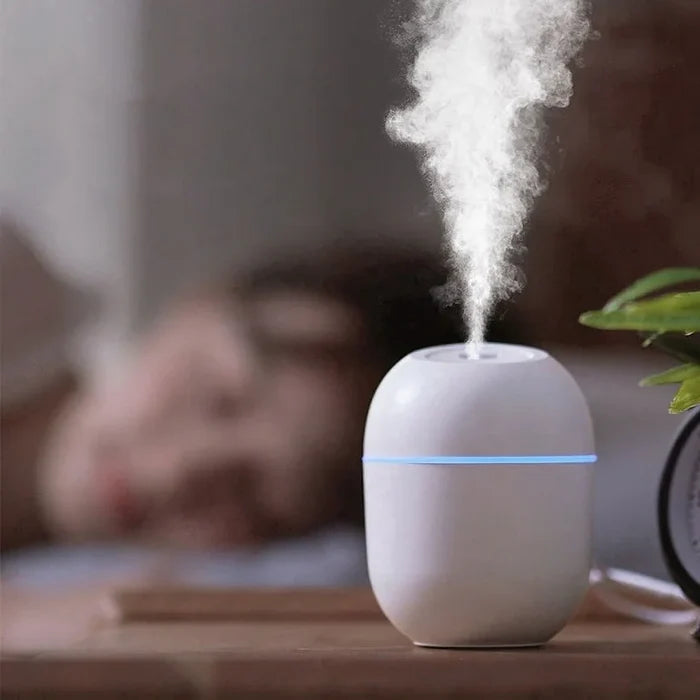 Mini USB Air Humidifier 220ml – Portable Cool Mist Diffuser for Bedroom, Office, Car & Travel