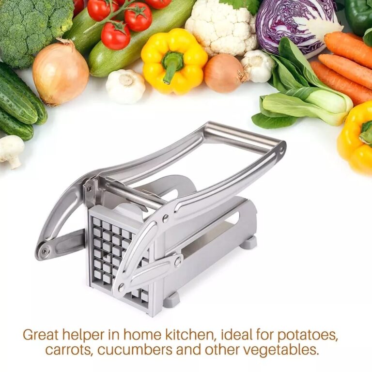 Potato Chips Cutter & French Fries Maker | Interchangeable Double Blade Vegetable Chopper & Potato Slicer