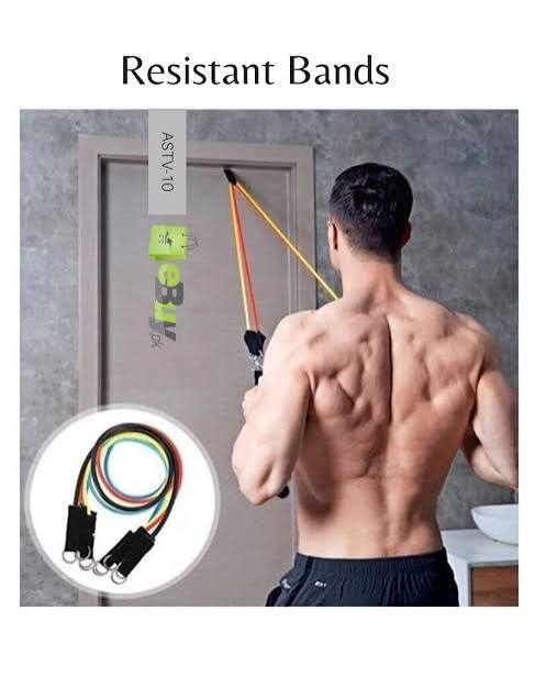 Power Resistance Bands Set for Men & Women | Adjustable Fitness Workout Bands for Home Gym & Full Body Strength Training