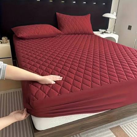 Cotton Quilted Waterproof Mattress Protector | Soft Breathable Bed Mattress Cover | Spill & Stain Resistant Protective Bedding Cover