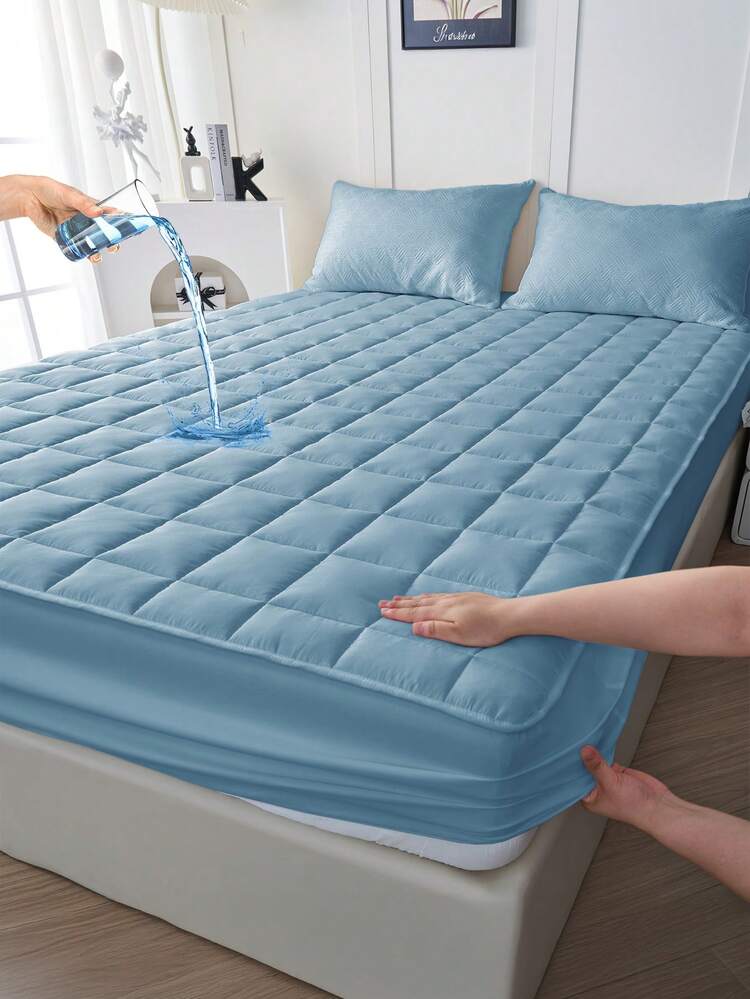 Cotton Quilted Waterproof Mattress Protector | Soft Breathable Bed Mattress Cover | Spill & Stain Resistant Protective Bedding Cover