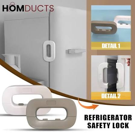 Refrigerator Child Safety Lock, Fridge & Freezer Door Lock, Baby Proof Cabinet Lock, Childproof Appliance Safety Lock for Home Kitchen