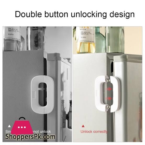 Refrigerator Child Safety Lock, Fridge & Freezer Door Lock, Baby Proof Cabinet Lock, Childproof Appliance Safety Lock for Home Kitchen