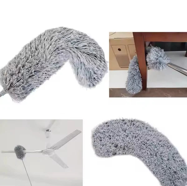Microfiber Dust Brush Extendable Long Handle Duster | Furniture, Ceiling & Hard-to-Reach Cleaning Brush