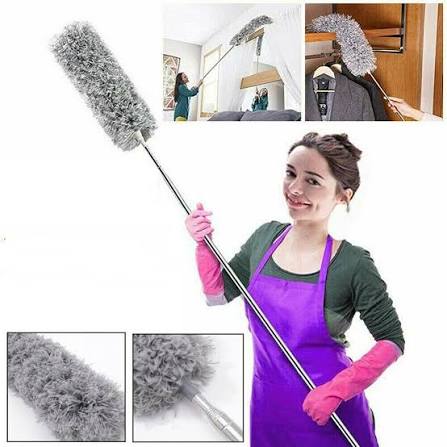 Microfiber Dust Brush Extendable Long Handle Duster | Furniture, Ceiling & Hard-to-Reach Cleaning Brush