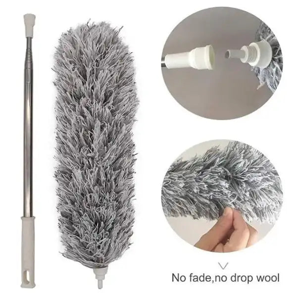 Microfiber Dust Brush Extendable Long Handle Duster | Furniture, Ceiling & Hard-to-Reach Cleaning Brush