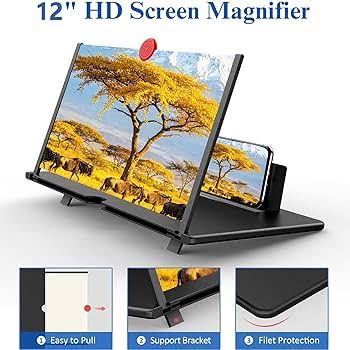 Mobile Phone Screen Magnifier 3D Foldable Screen Amplifier | Smartphone Enlarger with Holder Stand for Movies & Videos