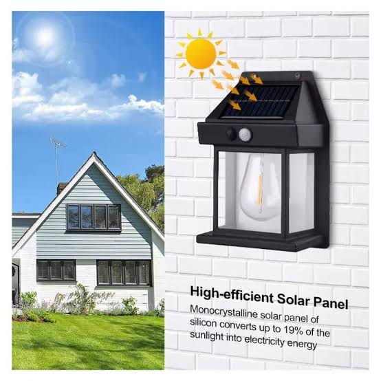 Solar LED Wall Light with Motion Sensor  Brighten Your Outdoor Space — Automatically!