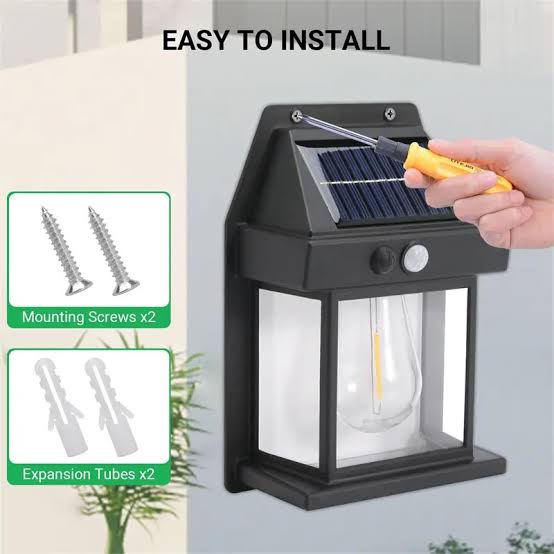 Solar LED Wall Light with Motion Sensor  Brighten Your Outdoor Space — Automatically!