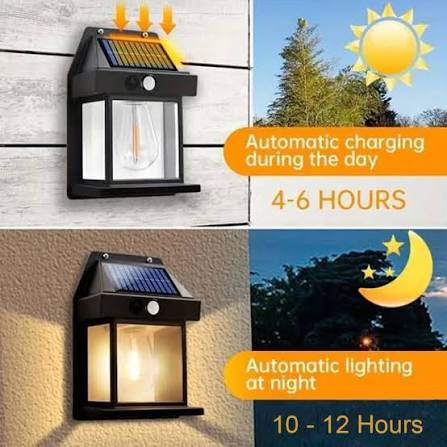 Solar LED Wall Light with Motion Sensor  Brighten Your Outdoor Space — Automatically!