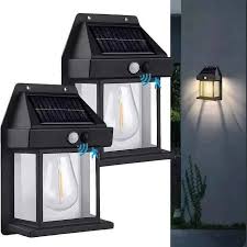Solar LED Wall Light with Motion Sensor  Brighten Your Outdoor Space — Automatically!